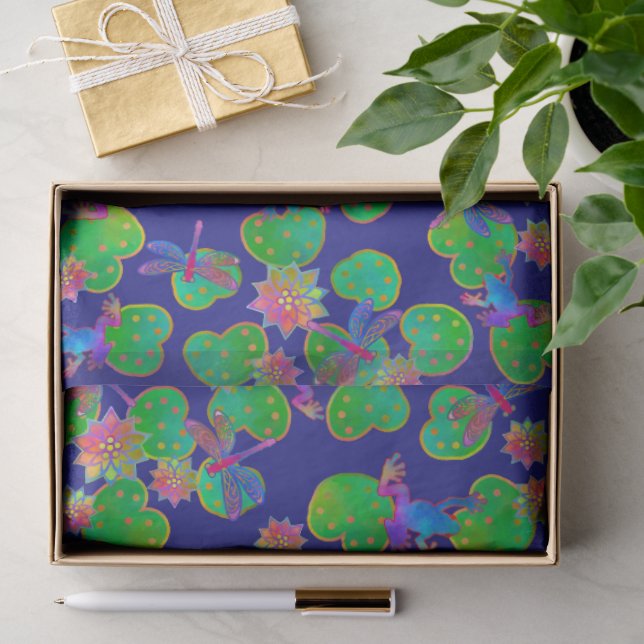 Zu Hause auf dem Wasser Mitternacht Seidenpapier (Geschenk)