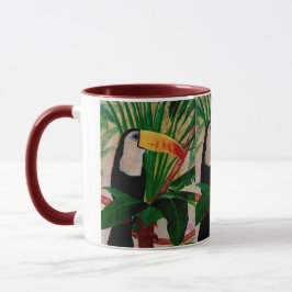Zu Hause in der Dschungel Toucan Tier-Kaffee-Tasse Tasse