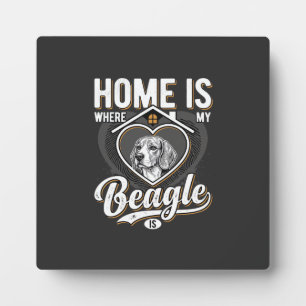 Zu Hause ist da, wo mein Beagle ist_1 Fotoplatte