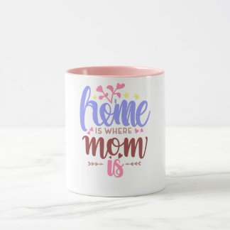 Zu Hause ist dort, wo Mama ist Tasse herzerwärmend
