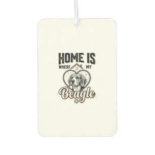 Zu Hause ist dort, wo mein Beagle ist Vintage-Hund Autolufterfrischer