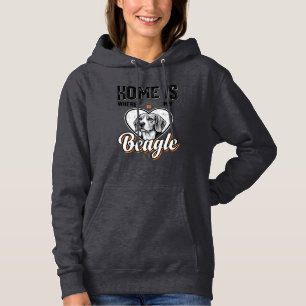 Zu Hause ist dort, wo mein Beagle ist Vintage-Hund Hoodie