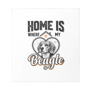 Zu Hause ist dort, wo mein Beagle ist Vintage-Hund Notizblock