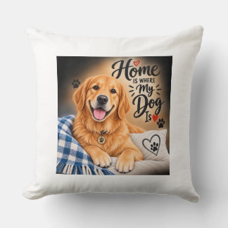 Zu Hause ist dort, wo mein Hund ist – Süßer Golden Kissen