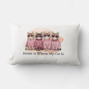 Zu Hause ist dort, wo meine Katze ist Lendenkissen