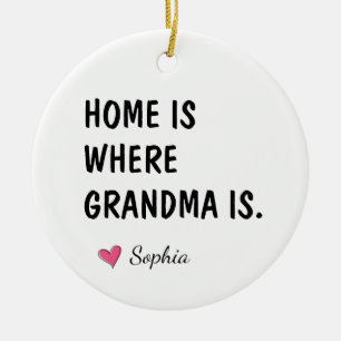 Zu Hause ist dort, wo Oma ist Personalisiertes Mut Keramik Ornament