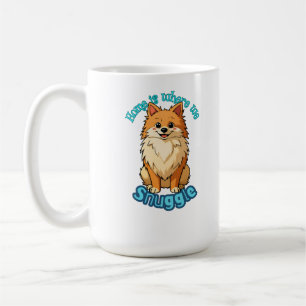 Zu Hause ist wo wir kuscheln - Süßer Pomeranian Fl Kaffeetasse