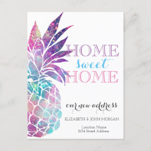 Zu Hause Swwt Home, Ananas, Neue Adresse Ankündigungspostkarte