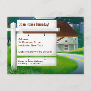 Zu Hause wirkliche Anwesen-Postkarte Einladungspostkarte