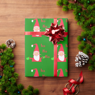 Zu Hause zu Weihnachten von Santa HoHoHo! Geschenkpapier