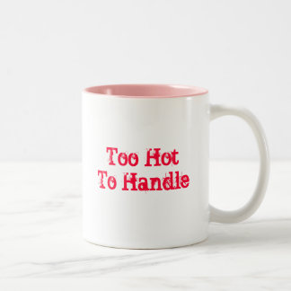 Zu heiß behandeln zweifarbige tasse