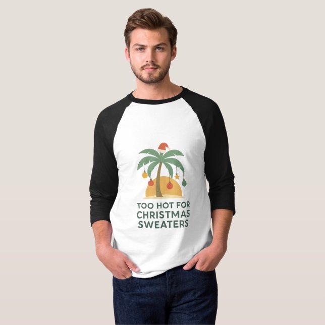 Zu heiß für Weihnachtspullover | Tropisch  T-Shirt (Vorne ganz)