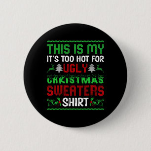 Zu heiße Weihnachten Sweaters Funny Xmas Men Wom Button
