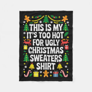 Zu heiße Weihnachten Sweaters Funny Xmas Men Wom Fleecedecke