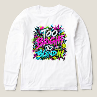 Zu hell, um in Neon-Glitch-Graffiti aufzugehen Tri-Blend Shirt