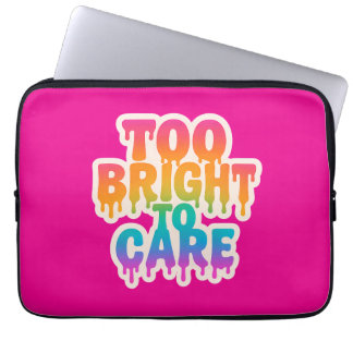Zu hell zur Pflege - Typografie des Neon-Tropfens Laptopschutzhülle