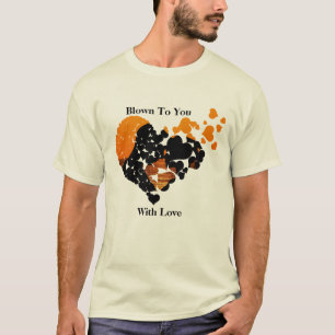 Zu Ihnen geblasen mit Liebe Herz Rahmen Foto T - S T-Shirt