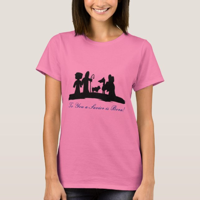 Zu Ihnen ist ein Retter geboren! T-Shirt (Vorderseite)