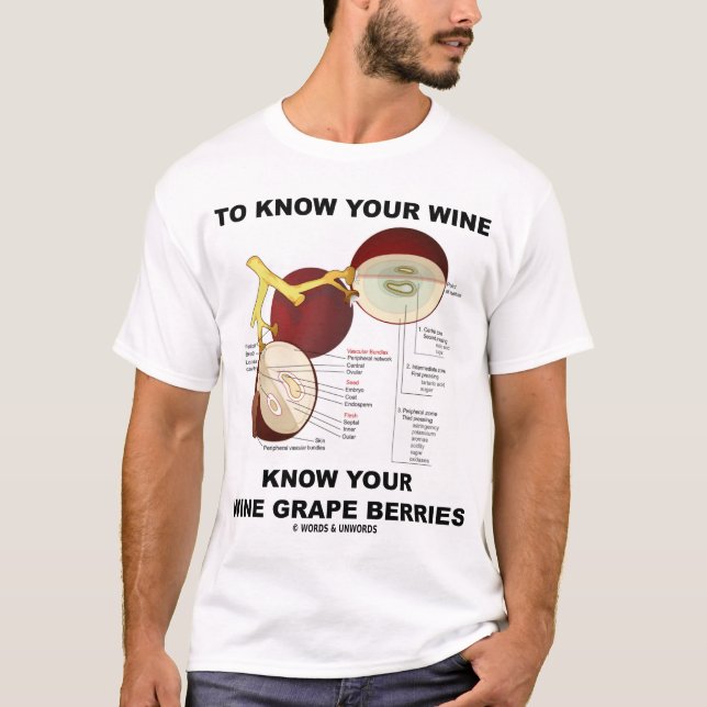 Zu Ihren Wein (Weintraube-Beeren) kennen T-Shirt (Vorderseite)