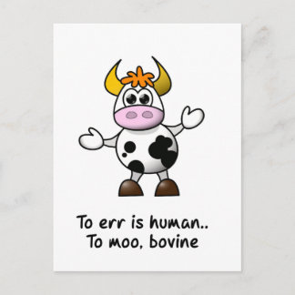 Zu irren ist menschlich postkarte