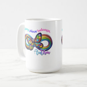 Zu jeder Seite gehören - Autismus Puzzle Tasse