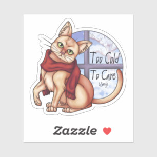 Zu kalt, um sich zu kümmern aufkleber