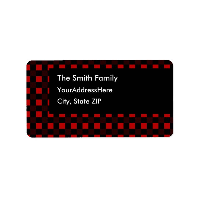 Zu Kariertes Adressenlabel übergehen Adressaufkleber (Vorne)