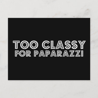 Zu klassisch für Paparazzi Postkarte