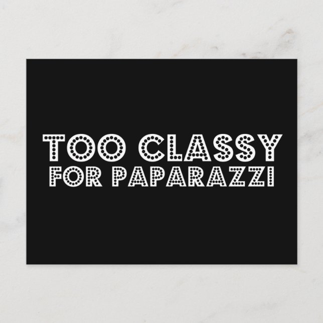 Zu klassisch für Paparazzi Postkarte (Vorderseite)