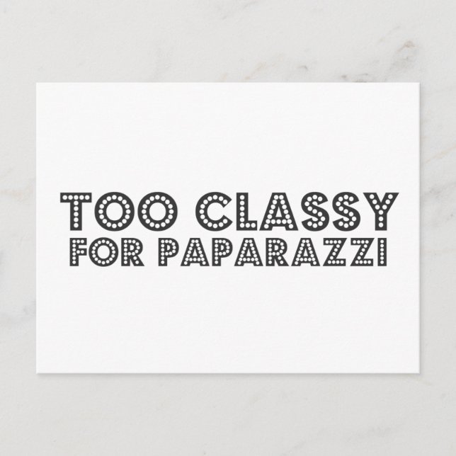 Zu klassisch für Paparazzi Postkarte (Vorderseite)