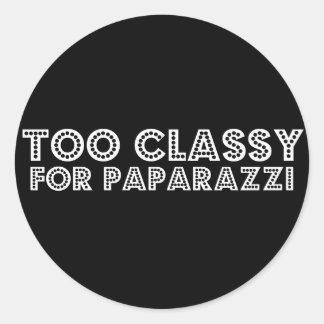 Zu klassisch für Paparazzi Runder Aufkleber