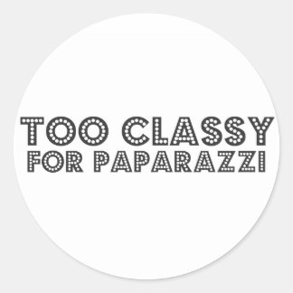 Zu klassisch für Paparazzi Runder Aufkleber