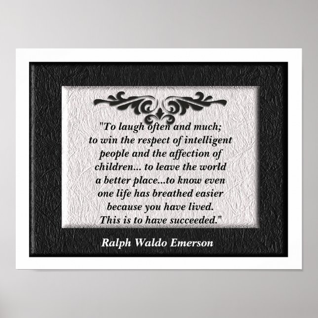 "Zu lachen oft und viel" Poster (Vorne)