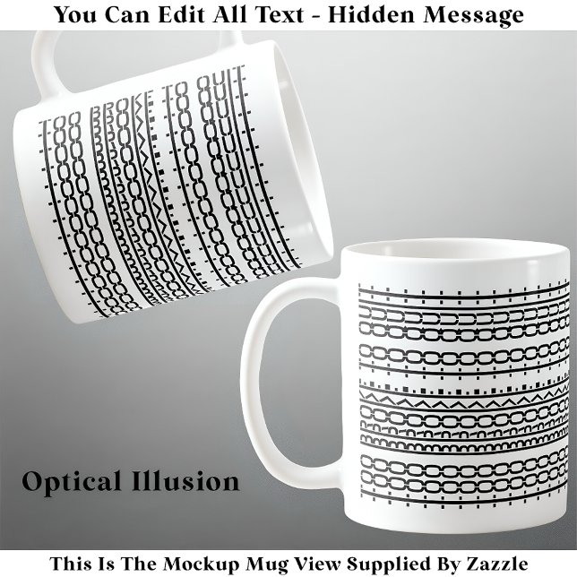 Zu laut, um die verdeckte Meldung 136BW zu beenden Kaffeetasse (Von Creator hochgeladen)