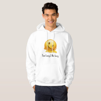 Zu lazy 2 Be Lazy - Funny Lazy Emoji Men's Hoodie