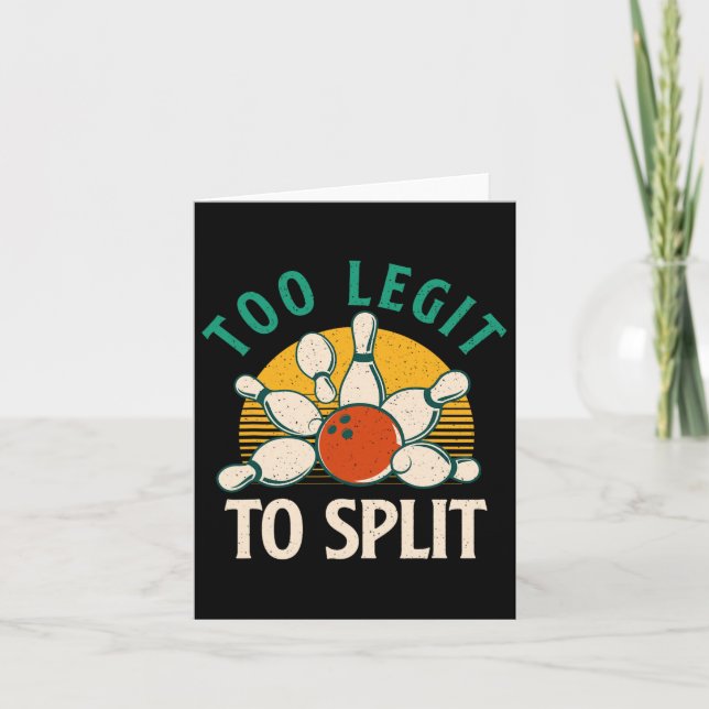 Zu Legit zur Split - Bowling Bowler Karte (Vorderseite)