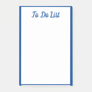 Zu Liste zu tun fasste Rand-blaues weißes Post-it Klebezettel
