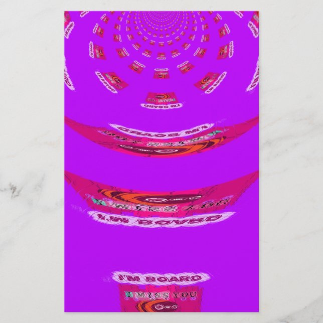 Zu lustig, ich vermisse dich, ich bin gelangweilt briefpapier (Vorderseite)