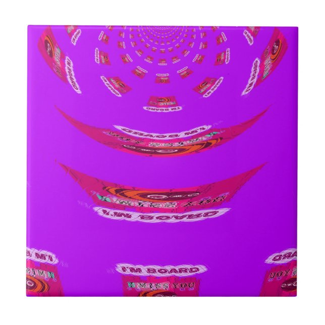 Zu lustig, ich vermisse dich, ich bin gelangweilt fliese (Vorderseite)