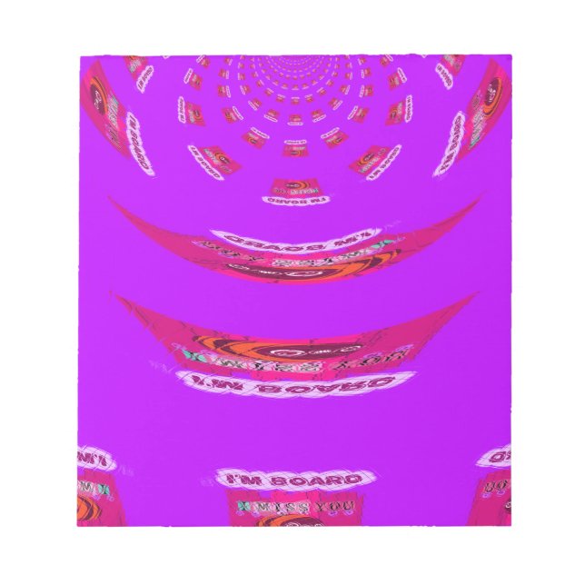 Zu lustig, ich vermisse dich, ich bin gelangweilt notizblock (Vorderseite)