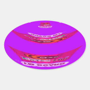 Zu lustig, ich vermisse dich, ich bin gelangweilt ovaler aufkleber