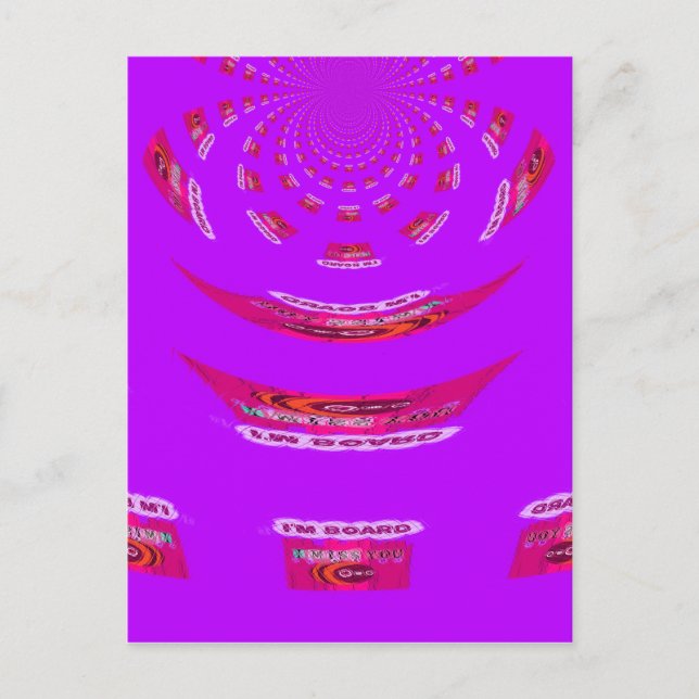 Zu lustig, ich vermisse dich, ich bin gelangweilt postkarte (Vorderseite)