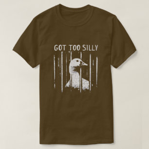 Zu lustige Gans Gefängnis Meme Lustiges Tier T-Shirt