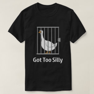 Zu lustige witzige Gans im Käfig Humor T-Shirt