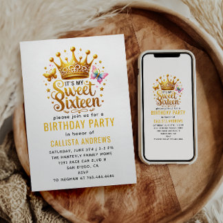 zu meinem 16. 16 . Geburtstag Einladung