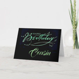 ZU MEINEM "ÄLTEREN COUSIN" AM GEBURTSTAG FEIERTAGSKARTE