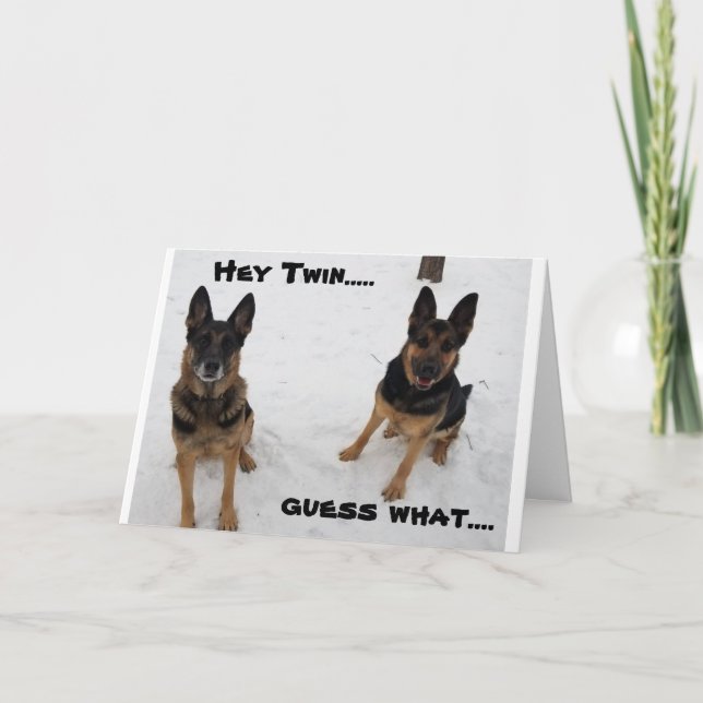 ZU MEINEM "ÄLTEREN TWIN" AUF IHRER GEBURTSKARTE KARTE (Vorderseite)