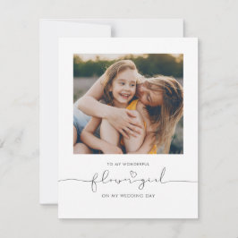 Zu meinem Blumenmädchen an meinem Hochzeitstag Nie