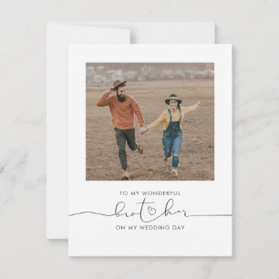 Zu meinem Bruder am Hochzeitstag Niedliches Foto