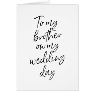 Zu meinem Bruder auf meiner Hochzeit   Hand